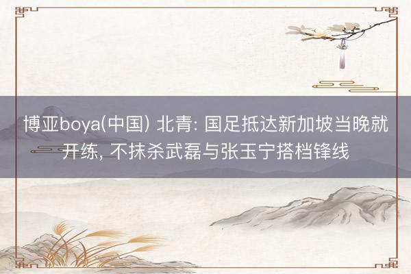 博亚boya(中国) 北青: 国足抵达新加坡当晚就开练， 不抹杀武磊与张玉宁搭档锋线