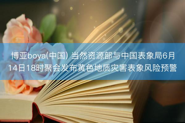 博亚boya(中国) 当然资源部与中国表象局6月14日18时聚会发布黄色地质灾害表象风险预警